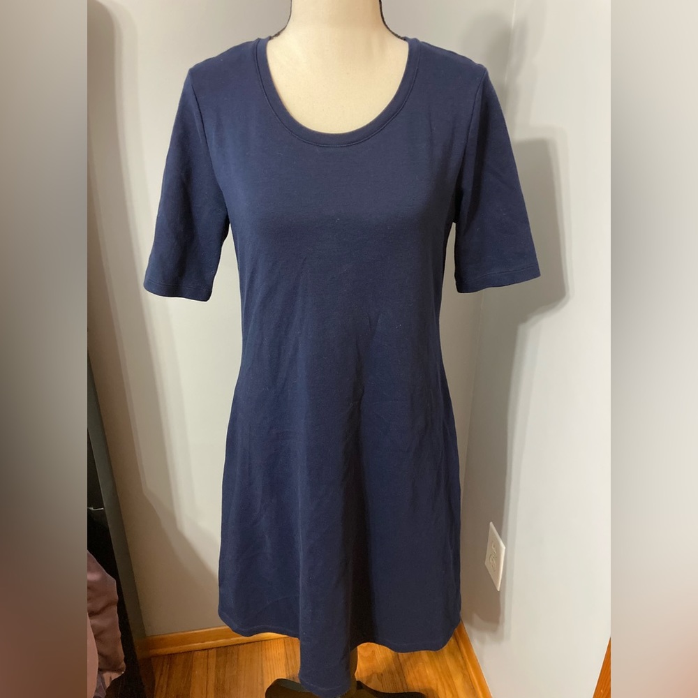 Isaac Mizrahi Pima Cotton Elbow Sleeve Dress